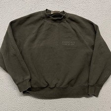 Fear of God Essentials Adult M Gray Spell Out Crewneck Fleece Designer Minimal