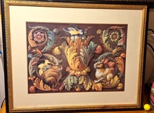 Javoir Faire Décor “Venetian Fantasy” Framed Art Print – Baroque Rabbits Bird 