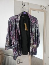 🐞Rise Fashion Size 14 Multicolored Sequin Jacket Bnwt🐞