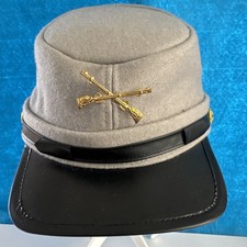 Primitive Colonial Civil War Reproduction Gray Wool Fatigue Kepi Cap