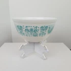 Pyrex Amish Butterprint #402 Mixing Bowl 1.5 Qt Turquoise White