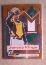 2025 Panini Donruss - Jersey Kings Ethan Salas #JK-ES Orange Ice (MEM, RC)