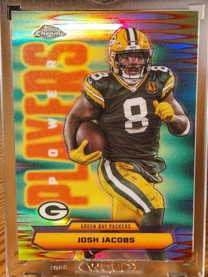 Josh Jacobs 2025 Topps Chrome Football Power Players Refractor #PP-20 GB Packers