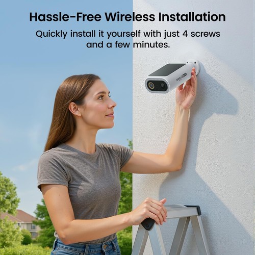 Solar Security Camera Wireless Outdoor 4K, Stand Alone SolarCam P1 Max, Secur... - Picture 7 of 9