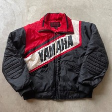 Vintage Yamaha Racing Bomber Jacket Mens XL Red Black White Moto Biker Snow