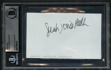 Sarah Jessica Parker signed 3x5 cut American Actress & Producer BAS Slabbed