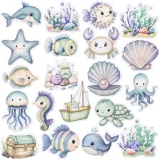 Bathtub Non-Slip Stickers for Shower Large, Soft Sea Creature/ Ocean Animals