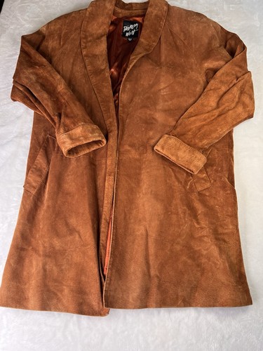 Tannery West Vintage Suede Leather Jacket Montgomery Ward Size 8 Rough Out
