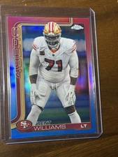2025 Topps Chrome Trent Williams Red White and Blue Refractor #265 49ers