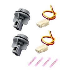 2 Pcs Turn Signal Light Bulb Socket Holders with Pigtal Harness Compatible