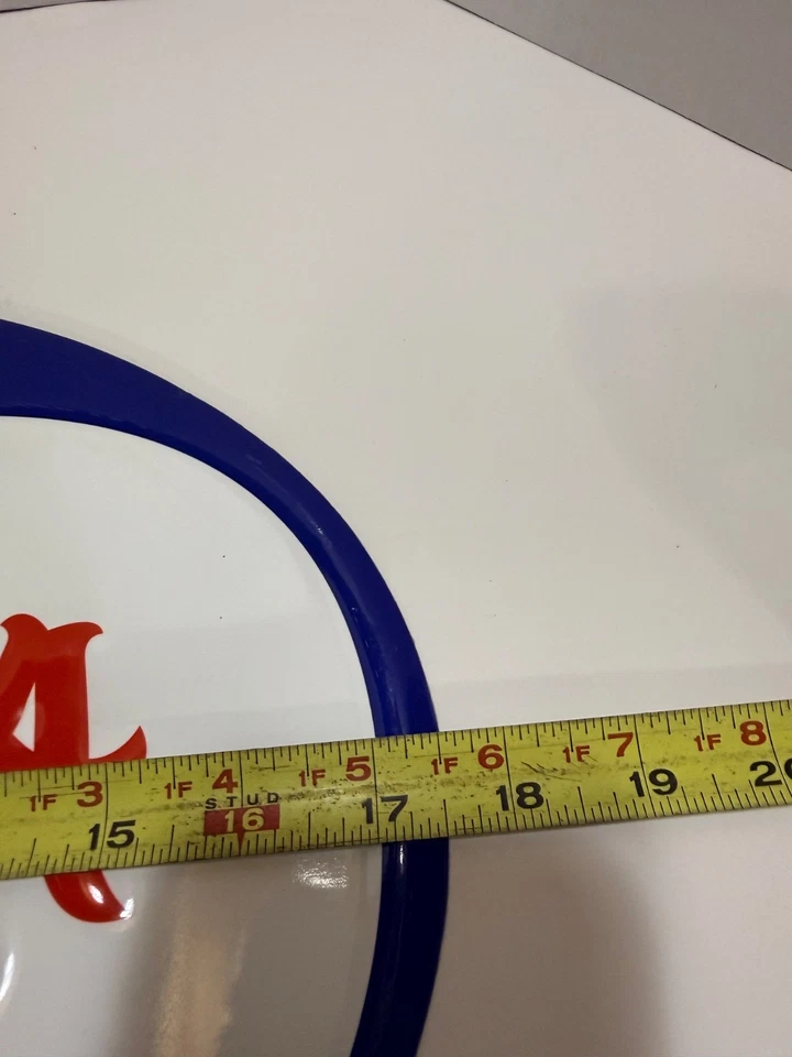 Pepsi-Cola Embossed Metal Oval Sign 18×12 in – Red/White/Blue - Image 4 of 4