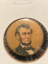 Vintage Abraham Lincoln Celluloid Pinback Button - 7/8
