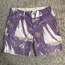 Vintage Polo Ralph Lauren Sailboat Chino Shorts Sz 38 Naval Clothing Factory AOP