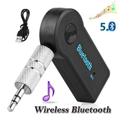 2-in-1 Bluetooth 5.0 Receiver Adapter 3.5mm AUX Audio Handsfree Car & Headphone