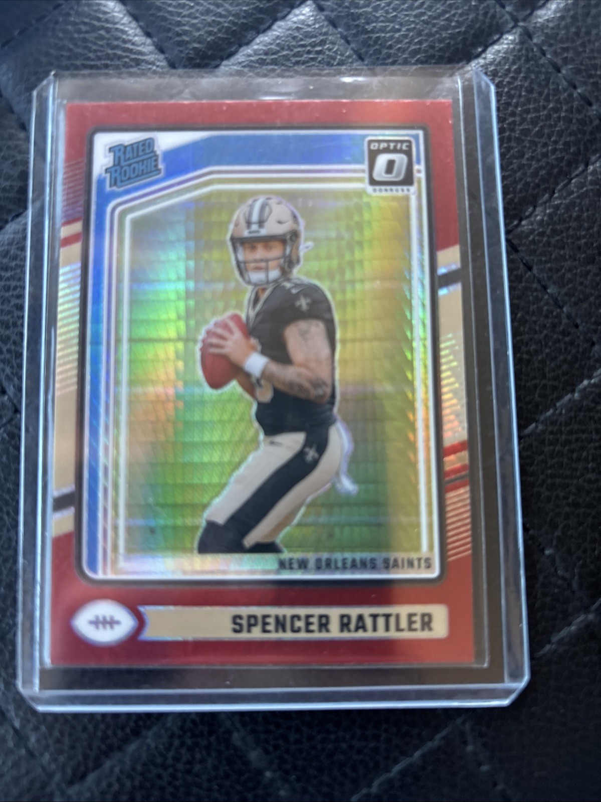 2024 Panini Donruss Optic Rated Rookie Spencer Rattler #289 Red Hyper Prizm (RC)