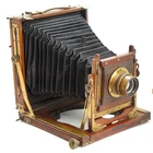 VERY RARE VINTAGE BRITISH MAHOGANY ANTIQUE LARGE FORMAT CAMERA 5x7"