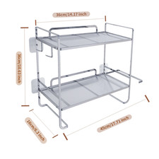 Over the Toilet Storage Shelf, 2-Tier Large Capacity Bathroom Storage Organizer