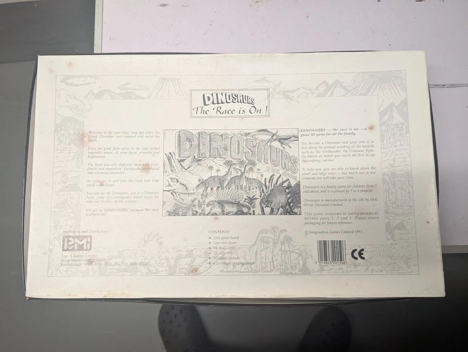 Dinosaurs The Race Is On Vintage 1992 Family Board Game BMI UK - Image 2 of 3