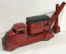 1930's MARX STUDEBAKER COE PRESSED STEEL APEX CONSTRUCTION CO STEAM SHOVEL TRUCK