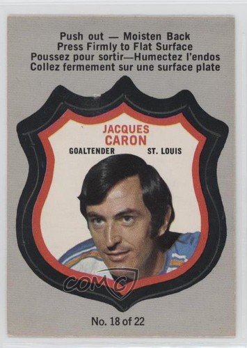 Jacques Caron #18 1972 O-Pee-Chee Players Crests card