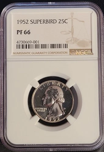 1952 Washington Quarter Proof SUPERBIRD NGC PF66