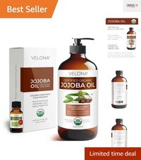 16 Fl Oz Pure Jojoba Oil in Glass Bottle - Nourish Hair, Skin  Nails Naturally