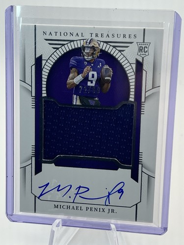 Michael Penix Jr. [College Materials Signature] #42 2024 Panini National Treasures Collegiate card