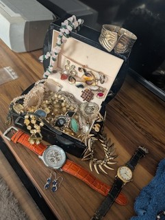 Alte Schmuck Sammlung Vintage Naturstein Uhren Silber
