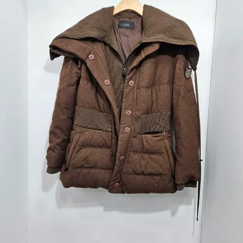 TIME Postmodern Brown Down Padding Coat Womens Ou… - image 4