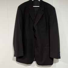 BOSS Hugo Boss Blazer Mens 48L Black Einstein Sigma 3 Button Jacket Notch Lapel