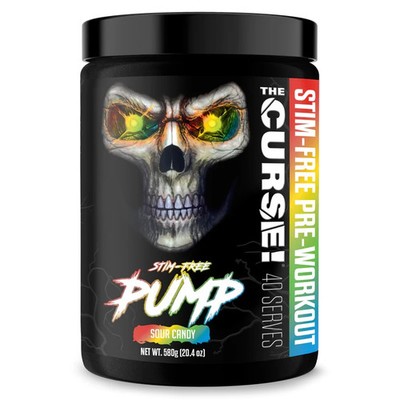 JNX The Curse! Stim Free Pump Sour Candy 580g / 40-20 serv 02/28 + vegan Samples