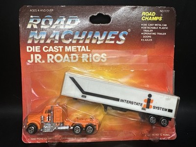 ROAD CAMPS MACHINES JR. RIGS Interstate System TRACTOR TRAILER 1986 1177 Diecast