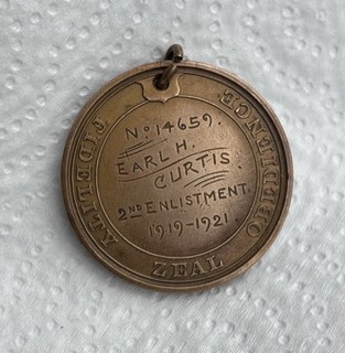 US Marine Corps Good Conduct Medal WWII WW2 1919 1921 Engraved