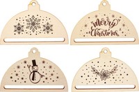 Stafil Makramee AufhäNger Xmas Set 4 StüCk 9X5.9 Cm Weihnachten Deko HäNger