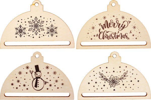 Stafil Makramee AufhäNger Xmas Set 4 StüCk 9X5.9 Cm Weihnachten Deko HäNger-image