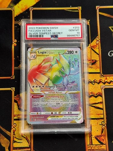 2022 Pokemon Sword & Shield Silver Tempest Lugia Vstar # 202 PSA 10