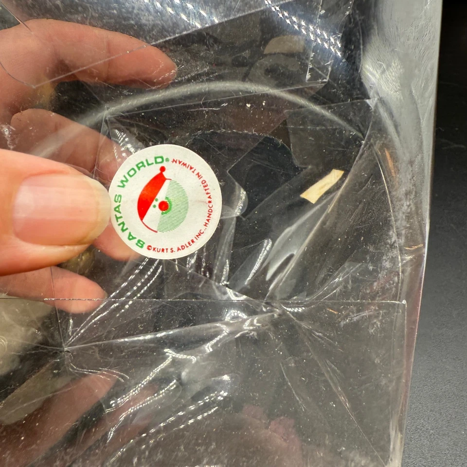 Vintage Kurt S Adler Santa Head Ornament Winking Face with Bell in Original Box - Image 4 of 4