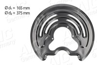 Aic Ankerblech Spritzblech Bremsscheibe Hinten Links FüR Renault Opel Trafic