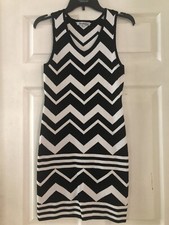 Stilletto's Black/White Sweater Bodycon Dress Size M
