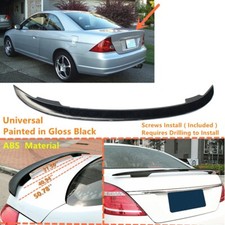Fits 2001-2005 Honda Civic Coupe Trunk Spoiler Wing Gloss Black 51 Universal Fits 2001-2005 Honda Civic Coupe Trunk Spoiler Wing Gloss Black 51 Universal
