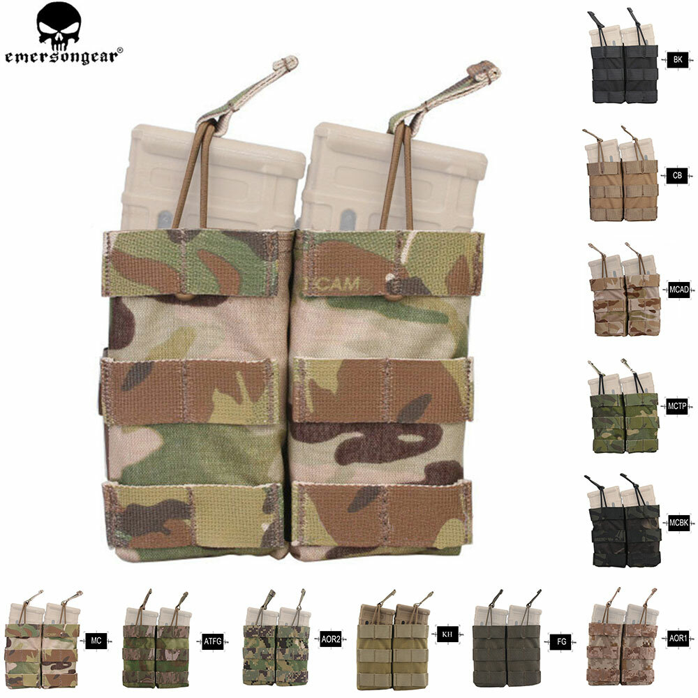 Emerson Tactical Modular Double Open Top Magazine Pouch 5.56.223 MOLLE Rifle Mag-image