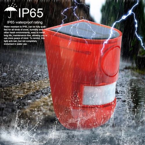 Solar Alarm Light Motion Detector Outdoor Waterproof 129db Security Siren Lamp - Picture 6 of 12