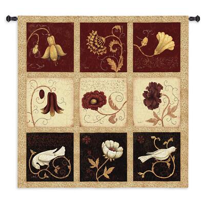 Fresco Collage North American Made Woven Tapestry Wall Hanging