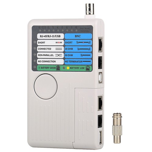 Multifunction Network Cable Tester for Cat5/Cat6 RJ45/RJ11/USB/BNC LAN Cable - Photo 4/8