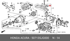 Genuine OE Support Assembly Suspension 50713SJG000 for Honda 50713-SJG000