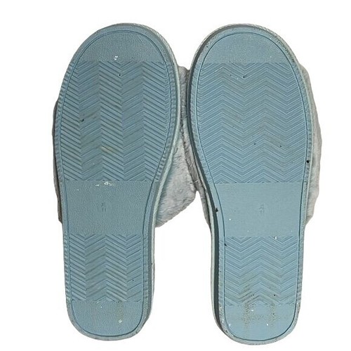 Juicy Couture blaue flauschige Hausschuhe mit Herzanhänger, Größe Damen 11, hervorragender Zustand - Bild 5 von 8