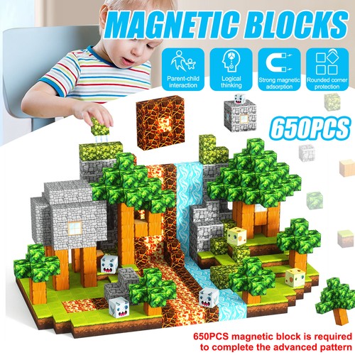 Minecraft Magnetic Building Blocks Children Kids Educational Toy Christmas Gifts - Picture 10 of 28