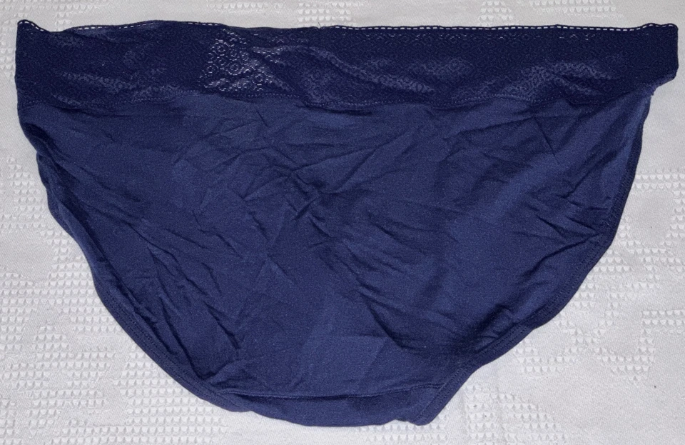 JOCKEY Soft Touch Lace Waistband Navy Blue Bikini Panty Womens S 5 M 6 L 7 2XL 9 - Image 4 of 4
