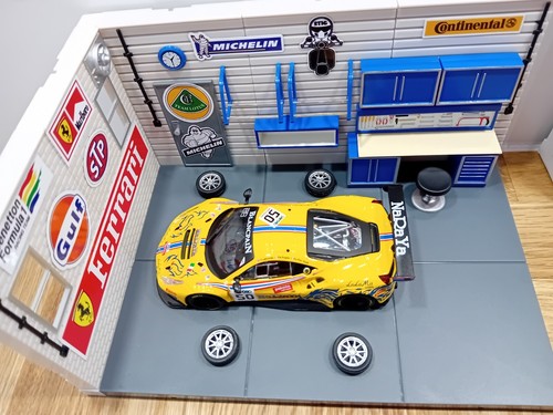 1/43 Scale 1/2/4 PCS Aurora Garage Diorama Scene Models with Ferrari - Picture 3 of 23