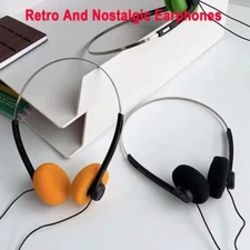 Retro Over-Ear Headphone Lightweight Hi-Fi Stereo Earphone Headset 3.5mm Cord